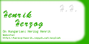 henrik herzog business card